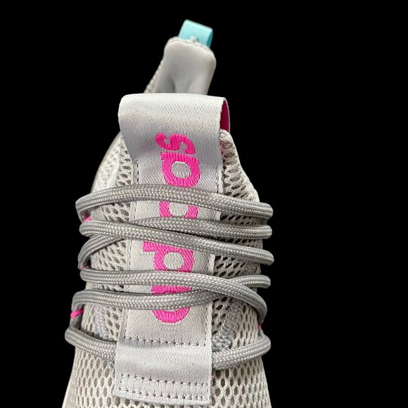 Adidas Big Girls Sneakers Size 7 Gray Pink Lightweight & Comfy Running Shoes - Picture 6 of 15